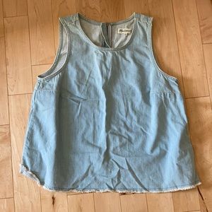 Madewell light denim Tank